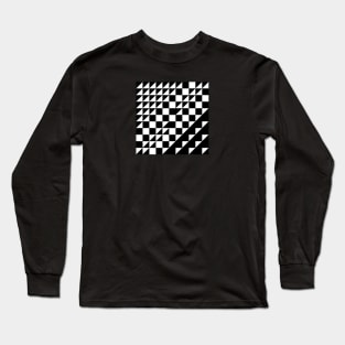 Black and white geometric shapes Long Sleeve T-Shirt